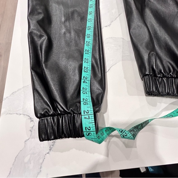NWOT Vegan Leather Cargo Joggers - Picture 12 of 12